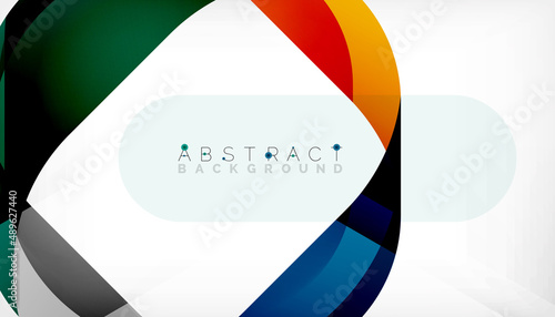 Abstract square shape with overlapping waves, minimal geometric background. Vector Illustration For Wallpaper, Banner, Background, Landing Page