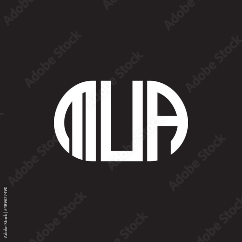 MUA letter logo design on black background. MUA creative initials letter logo concept. MUA letter design.