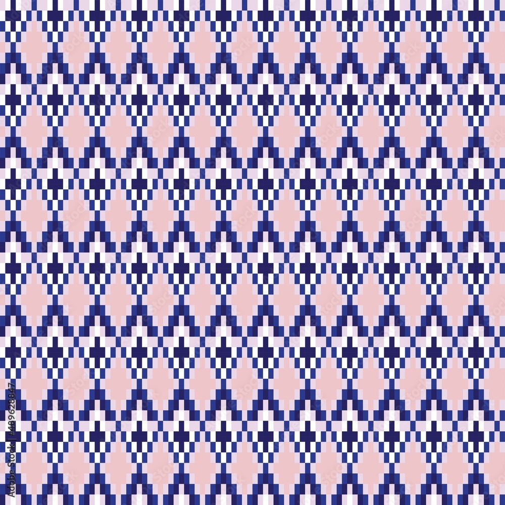 Argyle Fair Isle Seamless Pattern Design Argyle Fair Isle Seamless Pattern Design