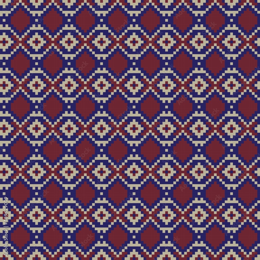 Argyle Fair Isle Seamless Pattern Design Argyle Fair Isle Seamless Pattern Design
