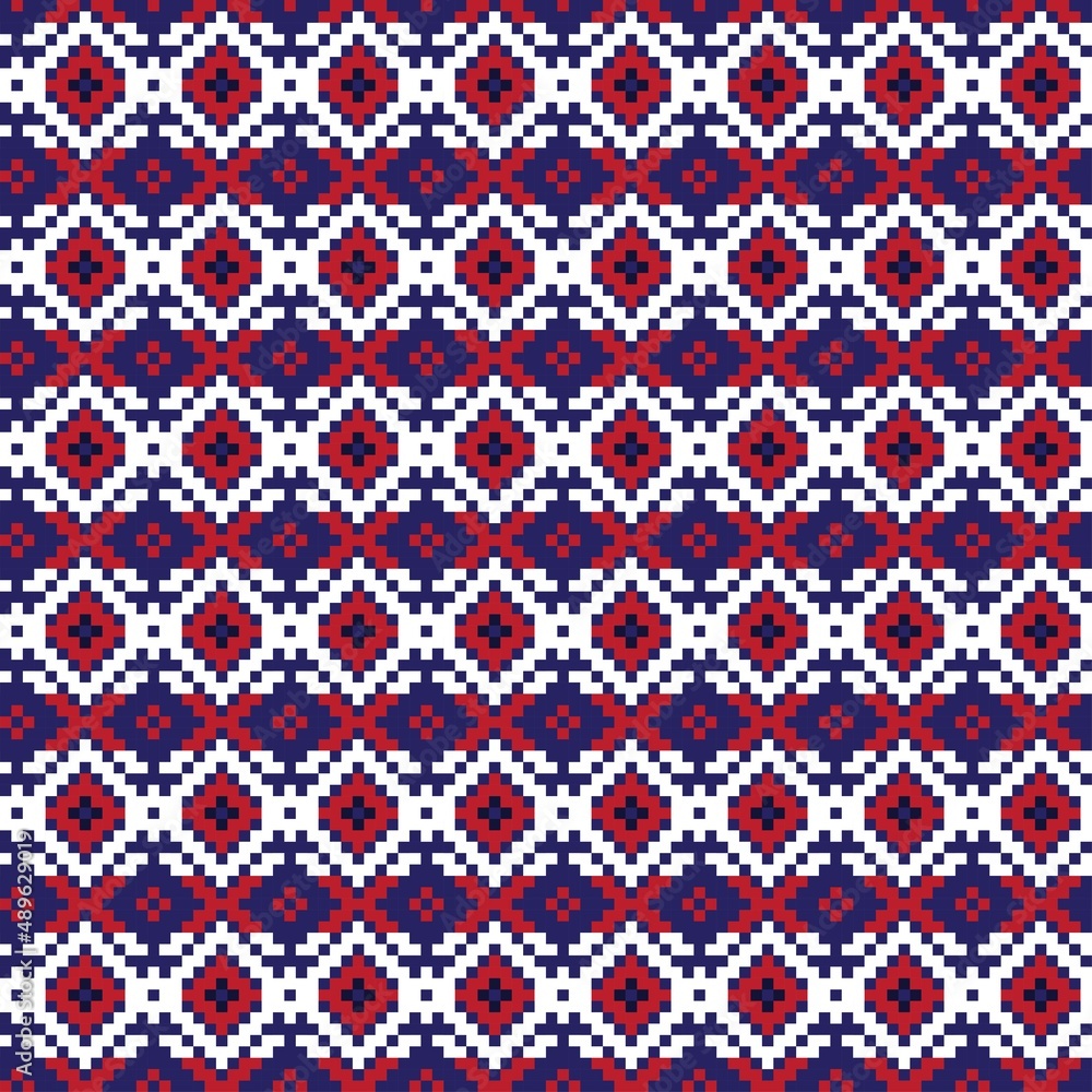 Argyle Fair Isle Seamless Pattern Design Argyle Fair Isle Seamless Pattern Design