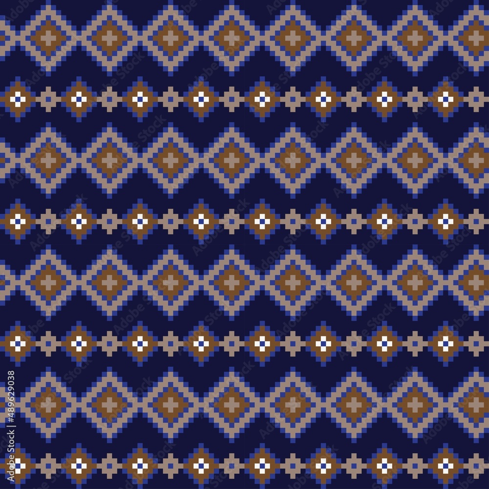 Argyle Fair Isle Seamless Pattern Design Argyle Fair Isle Seamless Pattern Design
