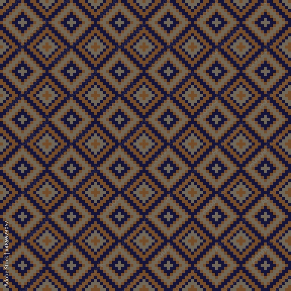 Argyle Fair Isle Seamless Pattern Design Argyle Fair Isle Seamless Pattern Design