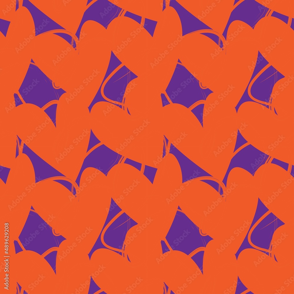 Fototapeta premium Heart shaped brush stroke seamless pattern design