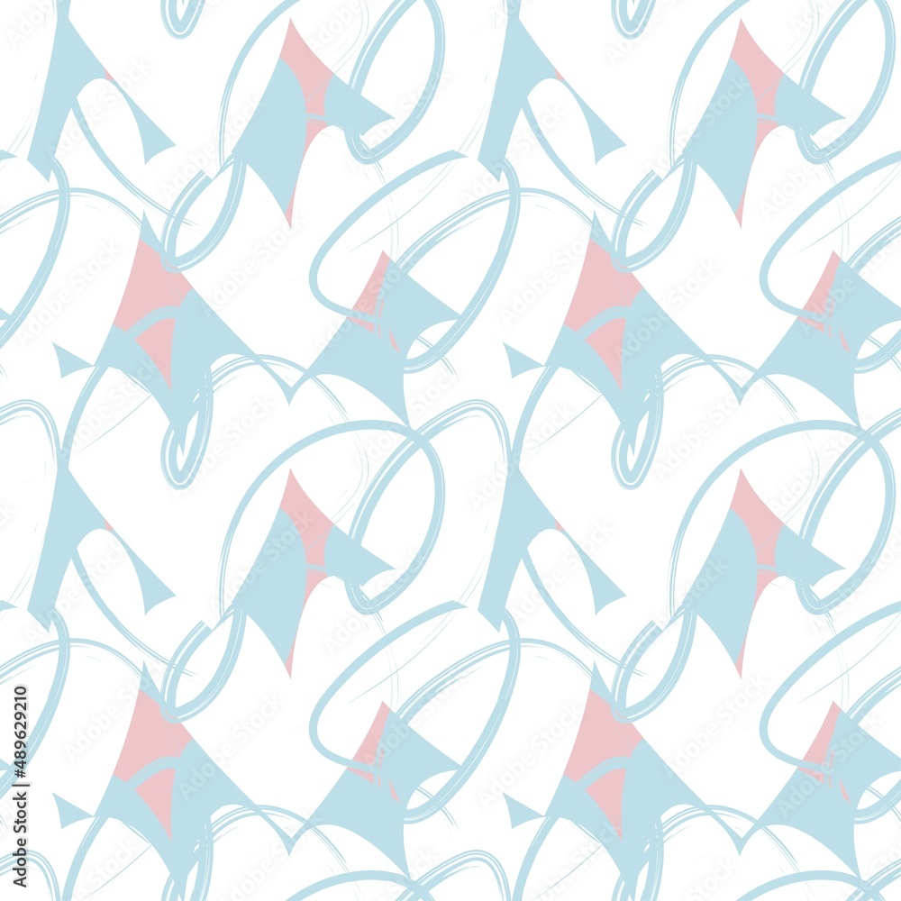 Obraz premium Heart shaped brush stroke seamless pattern design