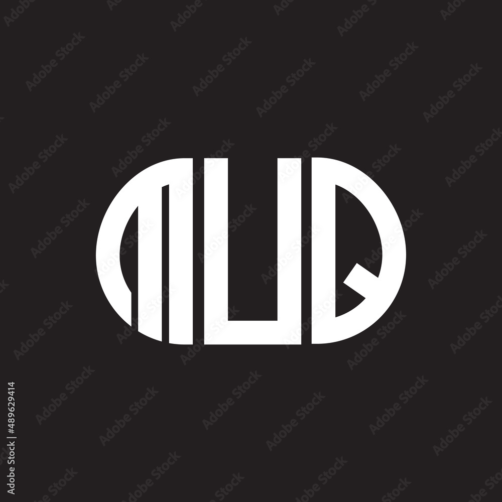 MUQ letter logo design on black background. MUQ creative initials letter logo concept. MUQ letter design. MUQ letter logo design on black background. MUQ creative initials letter logo concept. MUQ letter design.