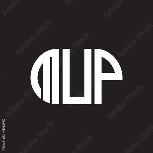 MUP letter logo design on black background. MUP creative initials letter logo concept. MUP letter design.