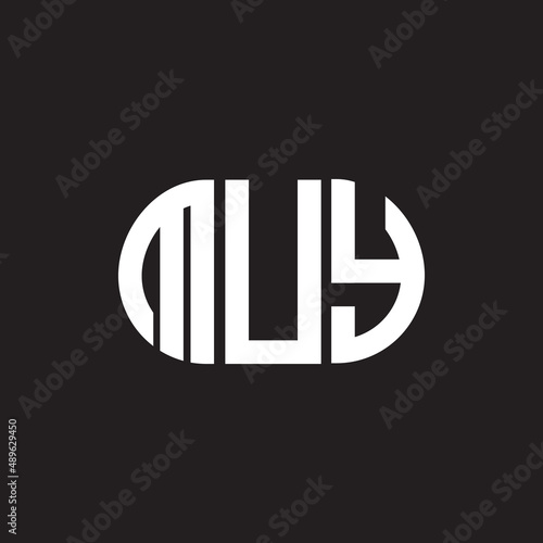 MUY letter logo design on black background. MUY creative initials letter logo concept. MUY letter design. photo