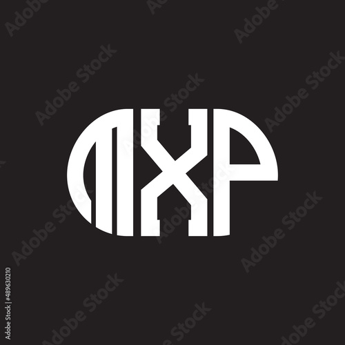 MXP letter logo design on black background. MXP creative initials letter logo concept. MXP letter design. photo