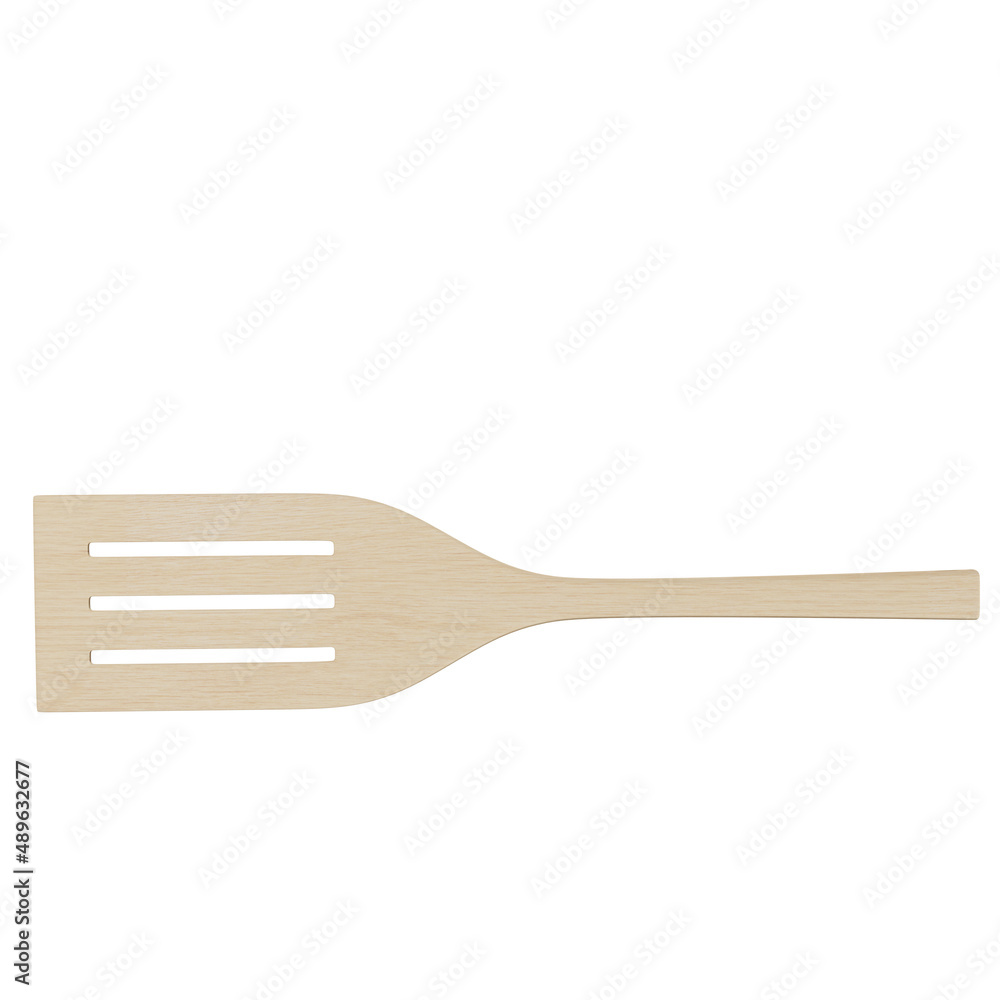 Wood spatula on white background. kitchen items Wood spatula on white background. kitchen items