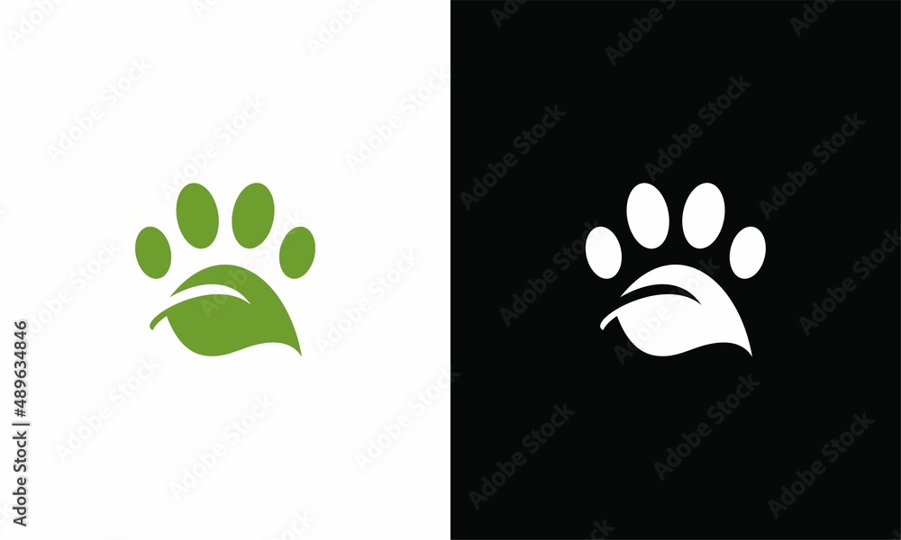 Nature Paw Pet Logo Design, Cat & Dog Paw Pet Nature Logo Stock Vector |  Adobe Stock