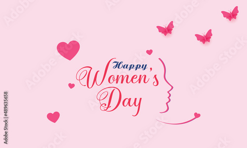  International Women s day  2022 illustration   background  banner  post art card 