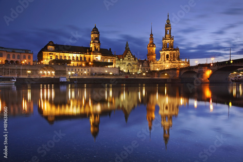 Embankment of the Elbe in Dresden. Germany