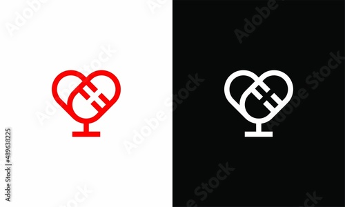 Love podcast logo design vector