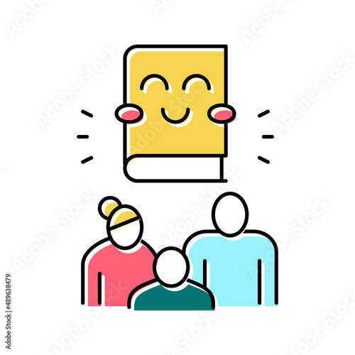 book for family color icon vector illustration