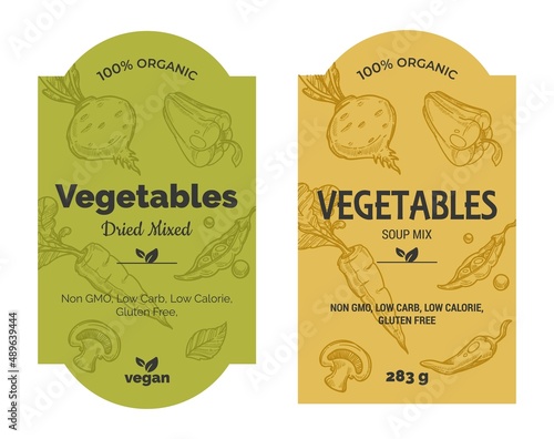 Vegetable dry mix for soup cooking and salads