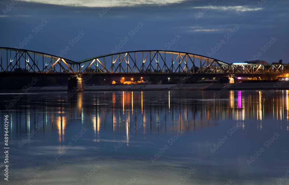 Jozef Piłsudski bridge in Torun. Poland