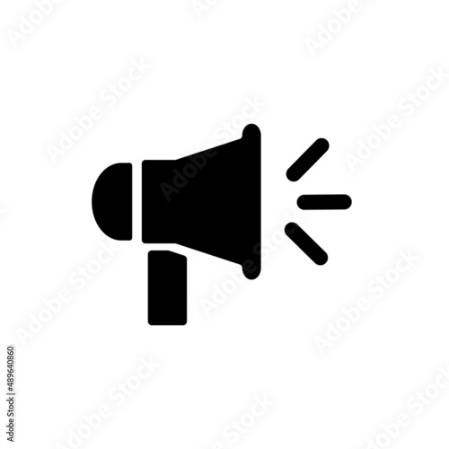 Megaphone and sound. Loudspeaker. Vector.