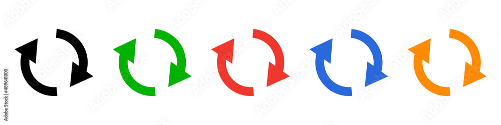 Recycling mark icon set. Synchronization and refresh. Vectors. Recycling mark icon set. Synchronization and refresh. Vectors.