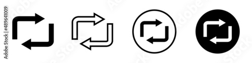 Free Download Loop and repeat icon set. Rotation arrows. Vectors. - GFXLoad