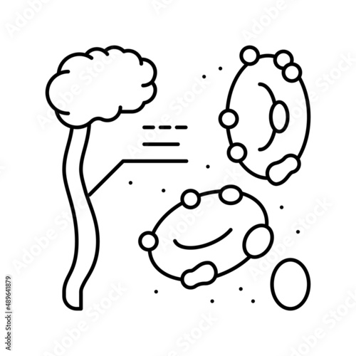 sideroblastic anemia sick line icon vector illustration