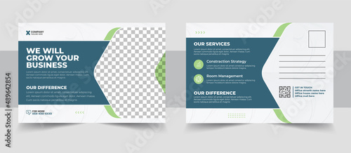Corporate postcard design template. amazing and modern postcard design. Postcard design template. Postcard real estate, business postcard, postcard template, postcard, postcard layout