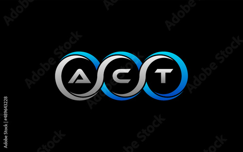 ACT Letter Initial Logo Design Template Vector Illustration