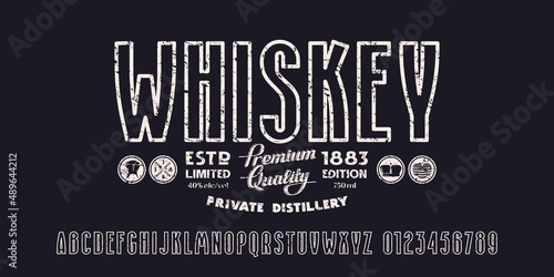Hollow sans serif font