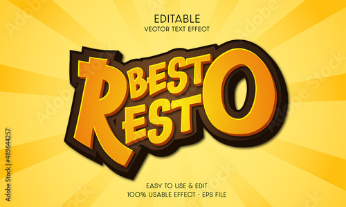 best resto editable text effect with modern and simple style