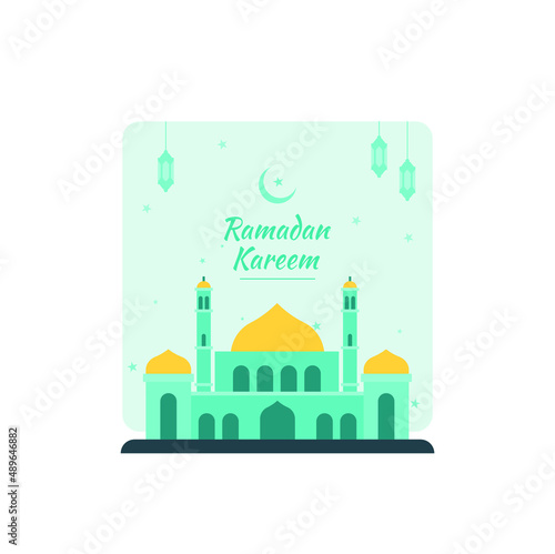 Ramadan kareem with Mosque concept illustration