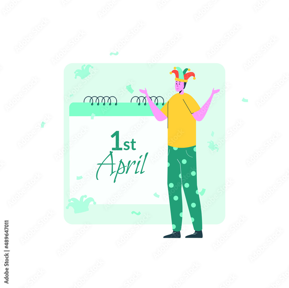 April fools concept illustration April fools concept illustration