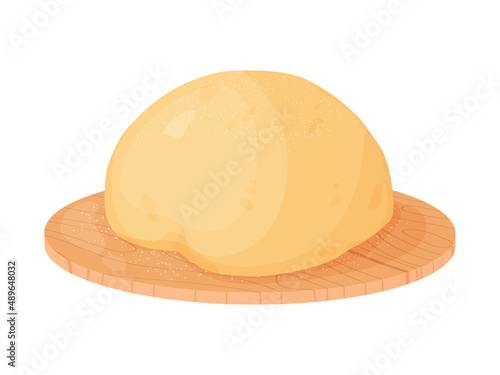 Fresh dough raw for baking. Rolled out dough for baking, pizza, cookie, biscuit, bread.