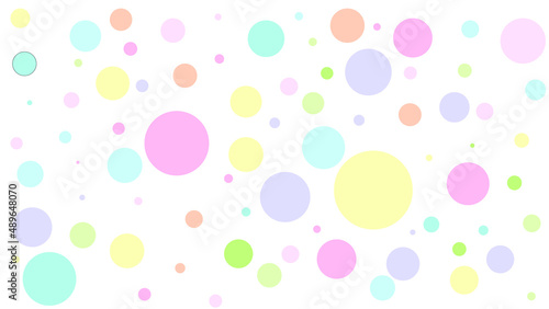 Circle pattern pastel color background wallpaper illustration design. Kids staff concept. Colorful bubble concept.