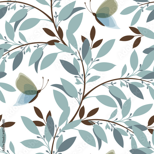 Vector floral seamless pattern. Illustration, Easter background.