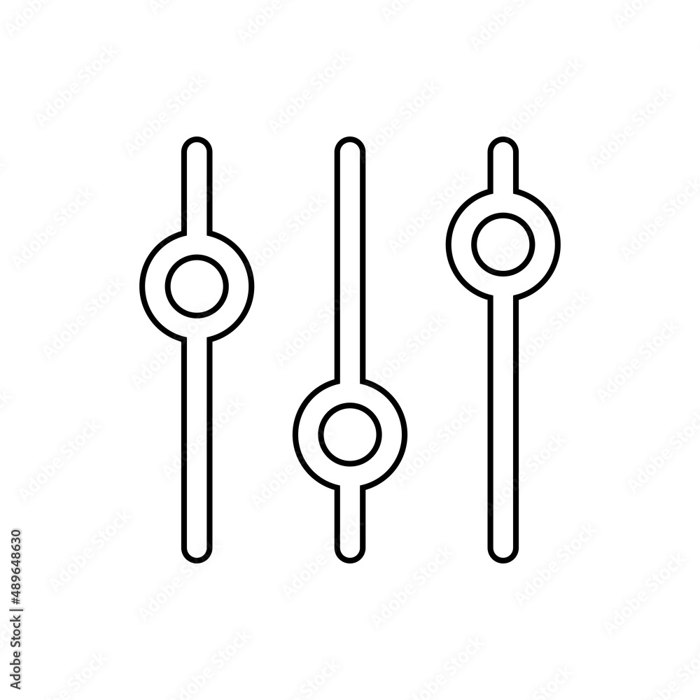 Adjustment music icon in line style Adjustment music icon in line style
