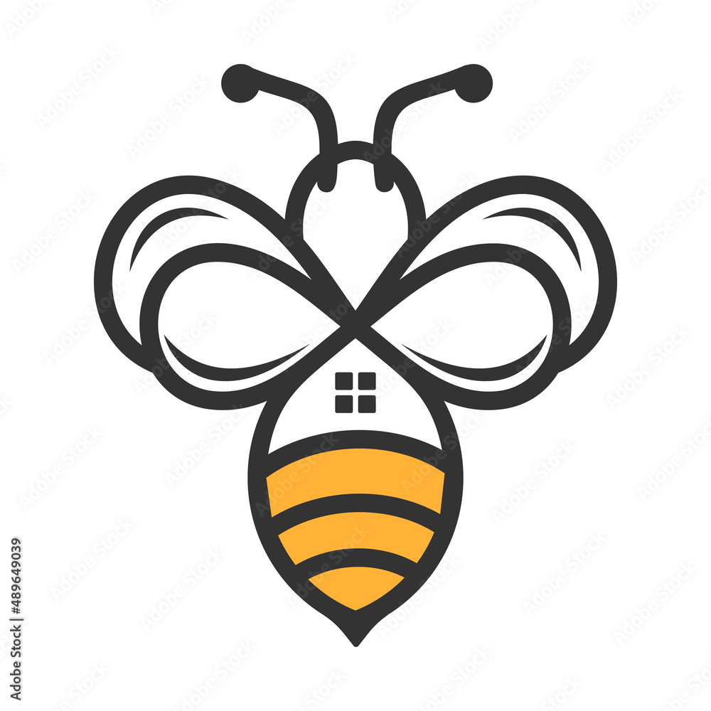 bee real estate house building logo Stock Vector Adobe Stock