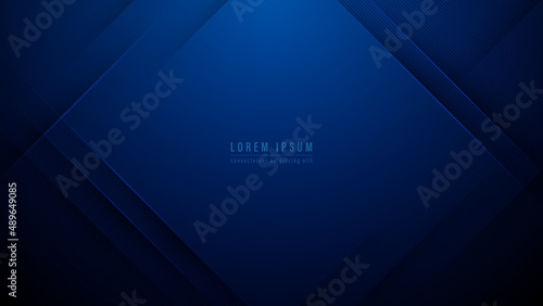 Abstract blue background with lines, light, and shadow. Modern elements for banners or flyers. Vector illustration