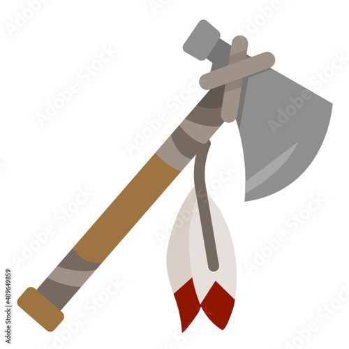 tomahawk axe flat icon