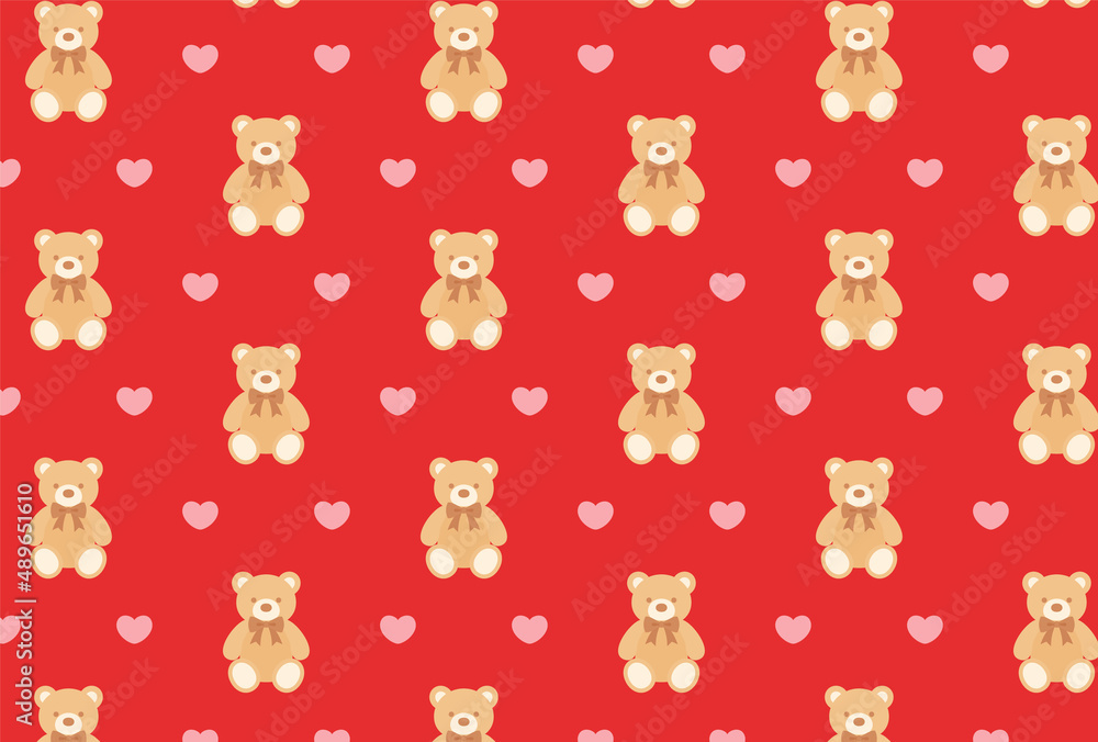 seamless pattern with teddy bears and hearts for banners, cards, flyers, social media wallpapers, etc. seamless pattern with teddy bears and hearts for banners, cards, flyers, social media wallpapers, etc.
