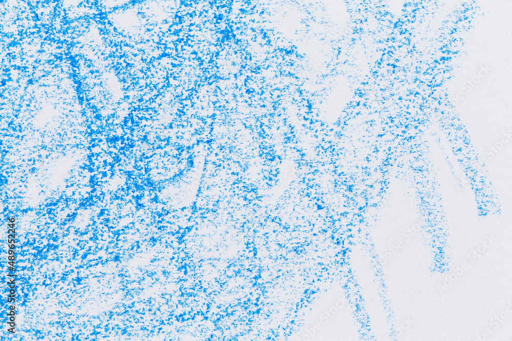 Wax crayon hand drawing blue background Stock Illustration | Adobe Stock