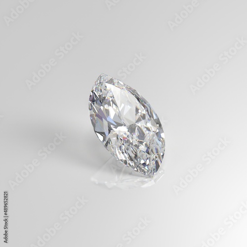diamond gemstone marquise 3D render photo