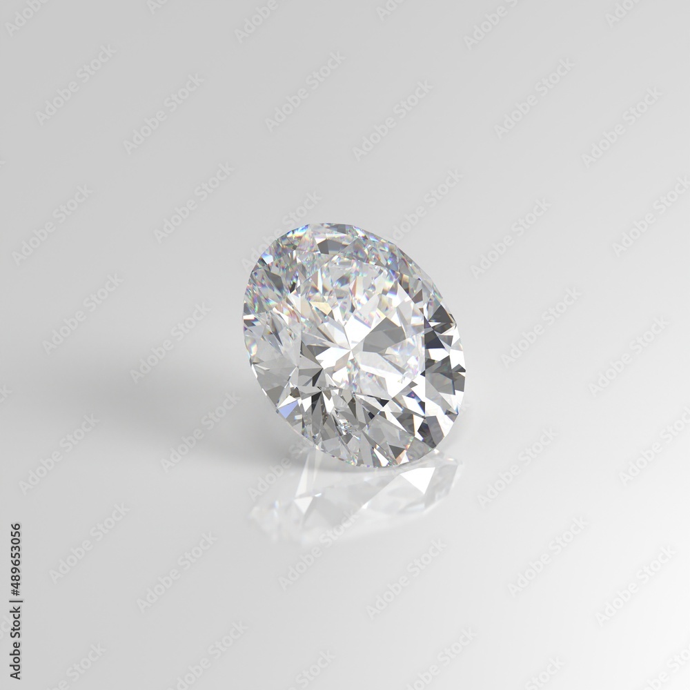 diamond gemstone oval 3D render diamond gemstone oval 3D render