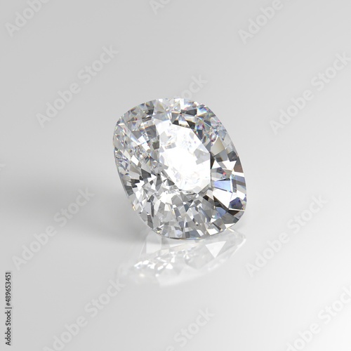 diamond gemstone cushion 3D render