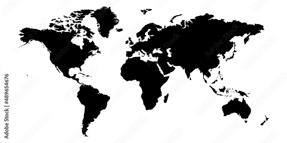 Obraz premium wmbi WorldMapBannerIllustration wmbi1 - world map . banner . vector graphic sign . earth illustration . transparent background . black color . 2to1 . AI 10 / EPS 10 . g11254