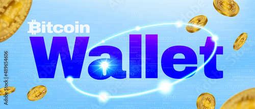 Bitcoin wallet represents the technology of highly secure cryptocurrencies. Encrypted in a global blockchain-based system for authentication.