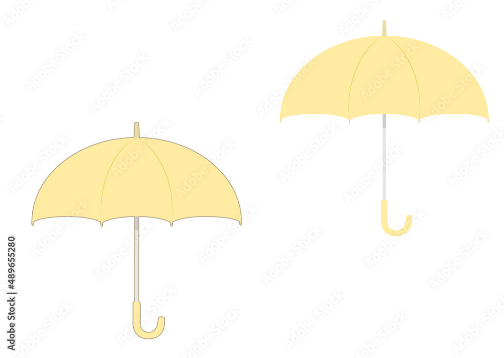 黄色の傘のイラスト
