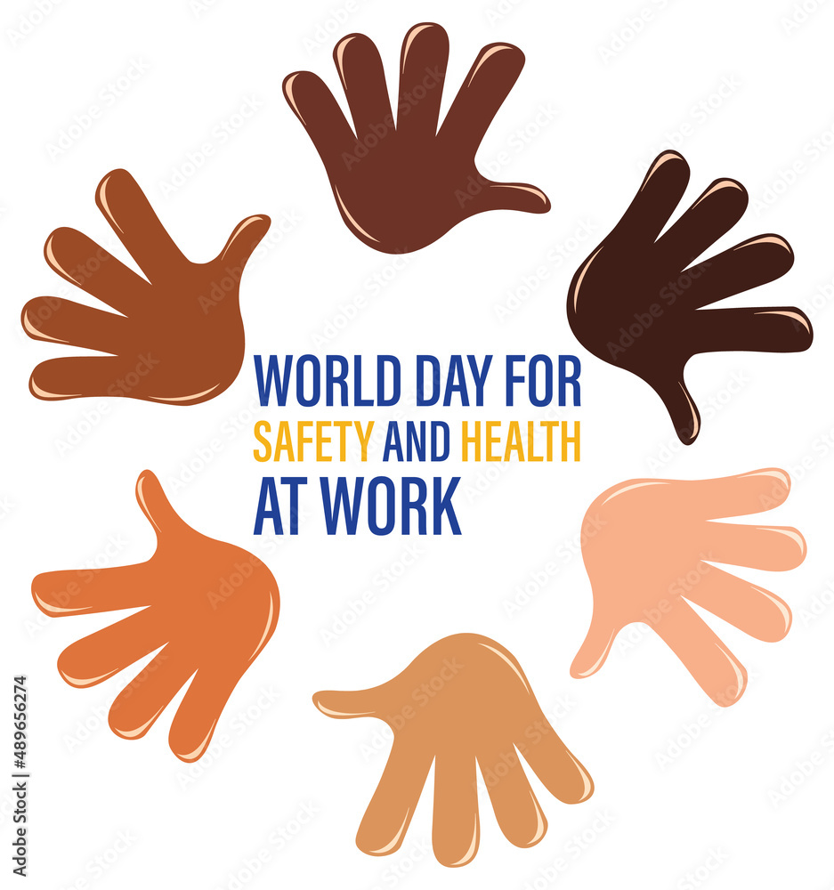 Poster design for world day for safety & health at work