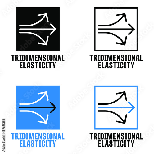 "Tridimensional elasticity" vector information sign