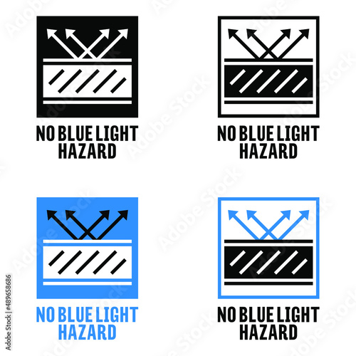 "No Blue Light Hazard" vector information sign