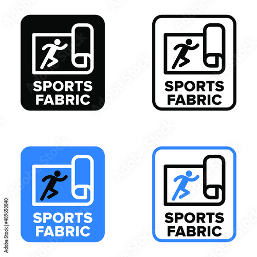 "Sports Fabric" vector information sign
